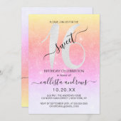 Invitation Parties scintillant Arc-en-ciel mousseuse Ombre Sw (Devant / Derrière)