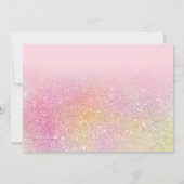 Invitation Parties scintillant arc-en-ciel ombre chic rose gi (Dos)
