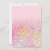 Invitation Parties scintillant arc-en-ciel ombre rose girly S (Dos)