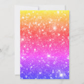 Invitation Parties scintillant arc-en-ciel personnalisée Gold (Dos)