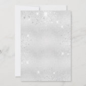 Invitation parties scintillant argent 10e anniversaire (Dos)