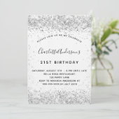 Invitation Parties scintillant argent blanc glamour luxe anni (Debout devant)