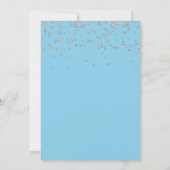 Invitation Parties scintillant Argent Bleu clair rayures Prem (Dos)