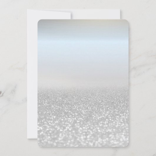 Invitation Parties scintillant Argent Bokeh Ombre, Robe, Tiar (Dos)