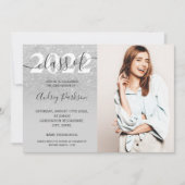 Invitation Parties scintillant argent chic ombre graduation p (Devant)