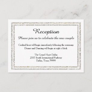 Invitation Parties scintillant Argent Chic Trim-Réception