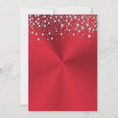 Invitation Parties scintillant argent confetti Quinceanera In (Dos)