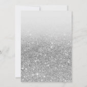 Invitation Parties scintillant Argent Couronne Quinceanera 15 (Dos)