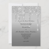 Invitation Parties scintillant Argent Drift Mariage moderne t (Devant)