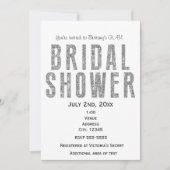 Invitation Parties scintillant argent glam Fête des mariées C (Devant)