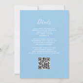 Invitation Parties scintillant argent moderne Baby Blue QR Co (Dos)