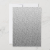 Invitation Parties scintillant Argent Moderne Douche nuptiale (Dos)