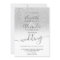 Parties scintillant argent ombre chic blanc script