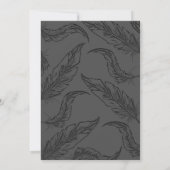 Invitation Parties scintillant Argent Plumes Élégant Mariage (Dos)