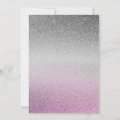 Invitation Parties scintillant Argent rose doux 16 Anniversai (Dos)