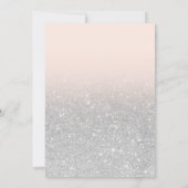Invitation Parties scintillant argent rose élégant chic Quinc (Dos)