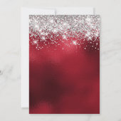 Invitation Parties scintillant Argent Royal Rouge Ombre Bold  (Dos)
