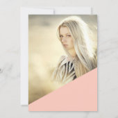 Invitation Parties scintillant argent script pêche Sweet 16 p (Dos)