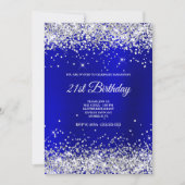 Invitation Parties scintillant argentée brillante Brossée Ble (Devant)