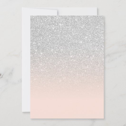 Invitation Parties scintillant argentée rose brillant Ombre P (Dos)