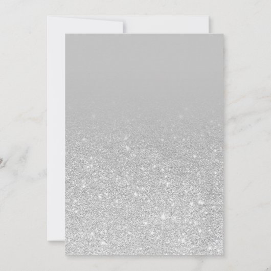 Invitation Parties scintillant argentée scintille gris ombre (Dos)