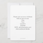 Invitation Parties scintillant arrondie blanche Lycée Photo G (Dos)