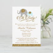 Invitation Parties scintillant Baby shower Invitation, Arachi (Debout devant)