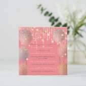 Invitation Parties scintillant Ballons Rose Bridal Sweet 16e (Debout devant)