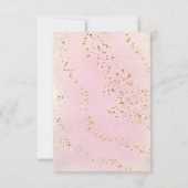 Invitation Parties scintillant Baptism FAUX et aquarelle rose (Dos)