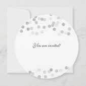 Invitation Parties scintillant Bat mitzvah Faux Argent (Dos)