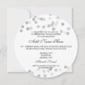 Invitation Parties scintillant Bat mitzvah Faux Argent (Devant)
