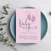 Invitation Parties scintillant Bébé Bébé Fille Douche