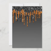 Invitation Parties scintillant Black & Gold personnalisé Joye (Dos)