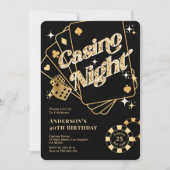 Invitation Parties scintillant Black & Gold Sparkling Vegas C (Devant)