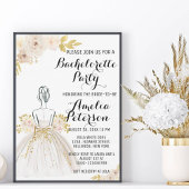 Invitation Parties scintillant blanche Blush Gold Robe Bachel
