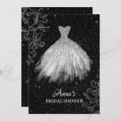 Invitation *~* Parties scintillant Blanche Bridal Gown (Devant / Derrière)