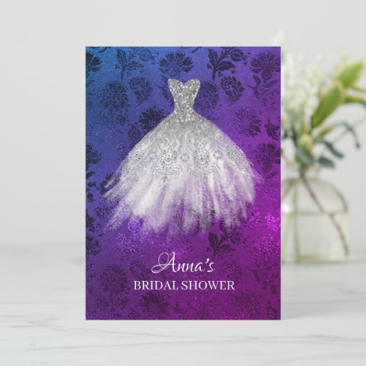 Invitation *~* Parties scintillant blanche robe nuptiale robe (Debout devant)