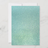 Invitation Parties scintillant blanche Turquoise glamour Douc (Dos)