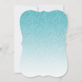 Invitation Parties scintillant Bleu Chic Script Ombre Christm (Dos)