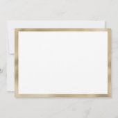 Invitation Parties scintillant bleu marine en or blanc géomét (Dos)