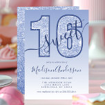 Invitation Parties scintillant bleu marine Script Sweet 16 fê<br><div class="desc">Parties scintillant Bleue Marine Script Sweet 16 Anniversaire Fête Invitation. Ce design branché est rehaussé d'une parties scintillant bleu marine et d'un arrière - plan à l'ombre bleue. Personnalisez ce design personnalisé avec vos propres détails.</div>