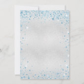Invitation Parties scintillant bleu Quinceanera (Dos)