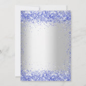 Invitation Parties scintillant bleue argent formel mariage él (Dos)