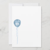 Invitation Parties scintillant bleue Baby shower de balloon g (Dos)