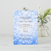 Invitation Parties scintillant bleue Bat mitzvah (Debout devant)