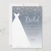 Invitation Parties scintillant bleue Dusty Mariage Fête des m (Devant)