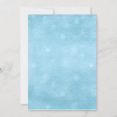 Invitation Parties scintillant Bleue Faux Or Sur Le Baby show (Dos)