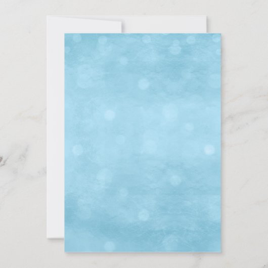 Invitation Parties scintillant Bleue Faux Or Sur Le Baby show (Dos)