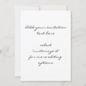 Invitation Parties scintillant Bleue Fille Damas Noir 40e ann (Dos)