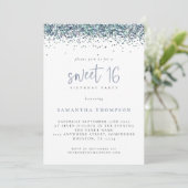 Invitation Parties scintillant bleue Peacock tendance Sweet 1 (Debout devant)